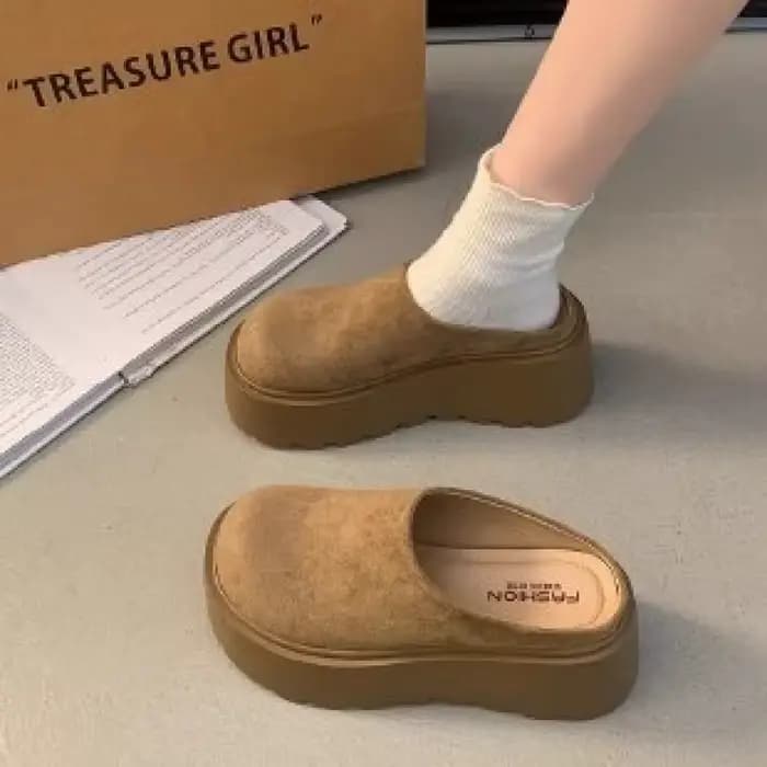 Nouvelles chaussures mule à plateforme à semelles épaisses pour femmes