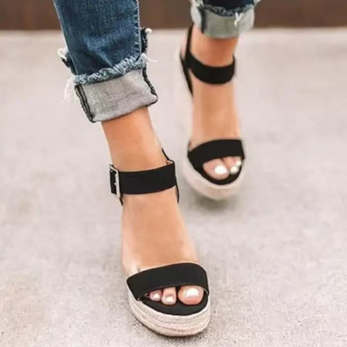 Nouvelles sandales compensées espadrilles pour femme 2026