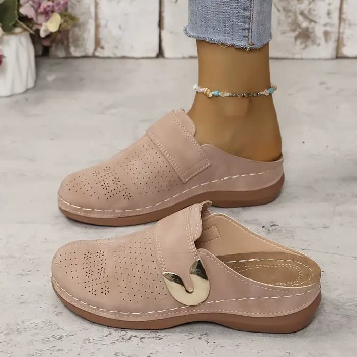 Sandales compensées chics pour femmes – Chaussures à plateforme à enfiler sans effort avec amorti confortable pour un style décontracté