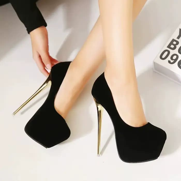 Escarpins à Talons Hauts et Flocage pour Femme