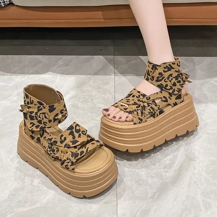 Sandales romaines d'été à talons épais pour femmes