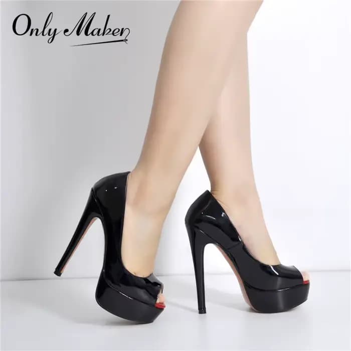 DALTol- Escarpins Peep Parker à plateforme pour femmes