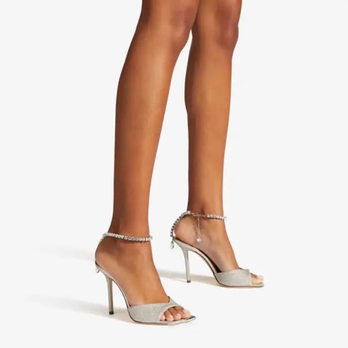 Arden Furtado Sandales d'été pour femmes en microfibre à bout carré