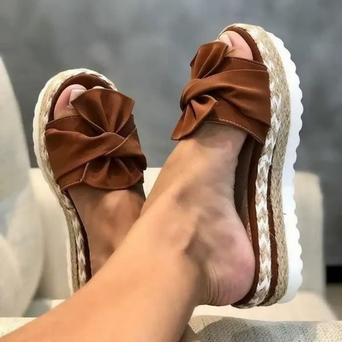 Sandales à talons compensés pour femmes, chaussures d'été élégantes