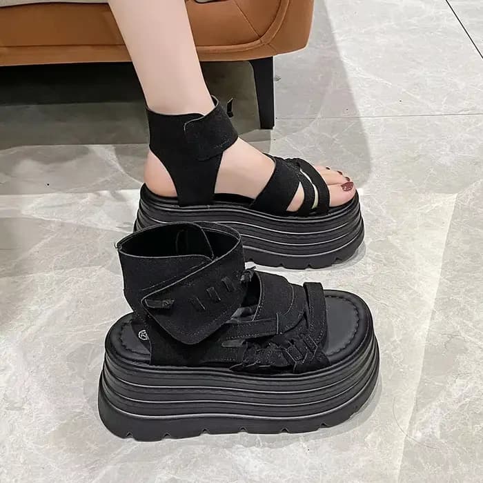 Sandales romaines d'été à talons épais pour femmes