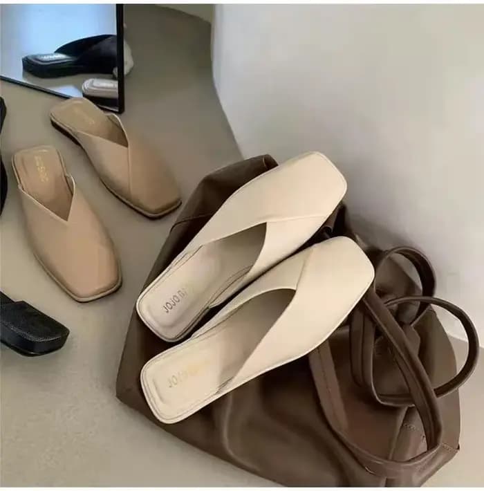 Mules de styliste à bout carré pour femmes