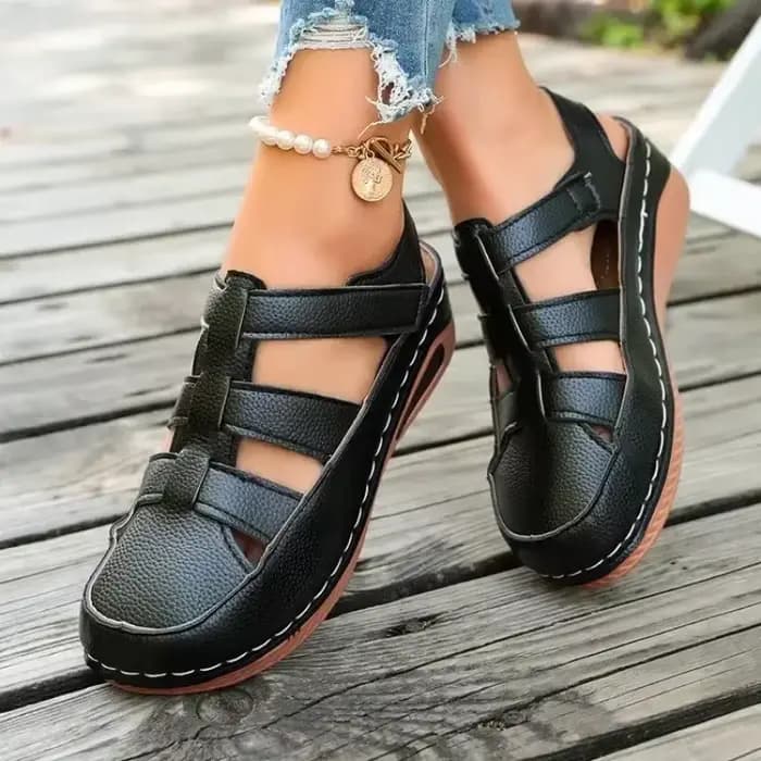 Sandales pour femmes, chaussures d'été à plateforme compensée