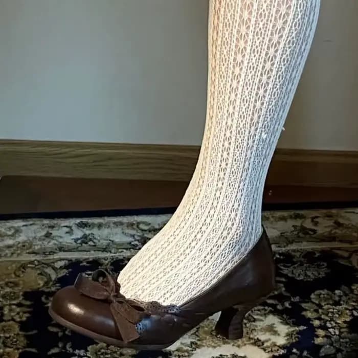 Escarpins Vintage marron à talons épais pour femmes