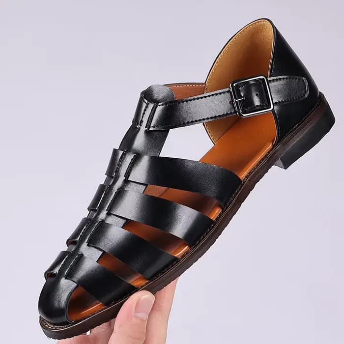 Sandales en cuir véritable Style italien Gladiatus mode affaires