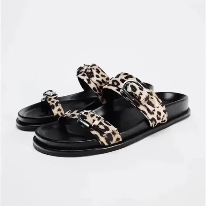 Sandales à plateforme Chic imprimé léopard pour femmes