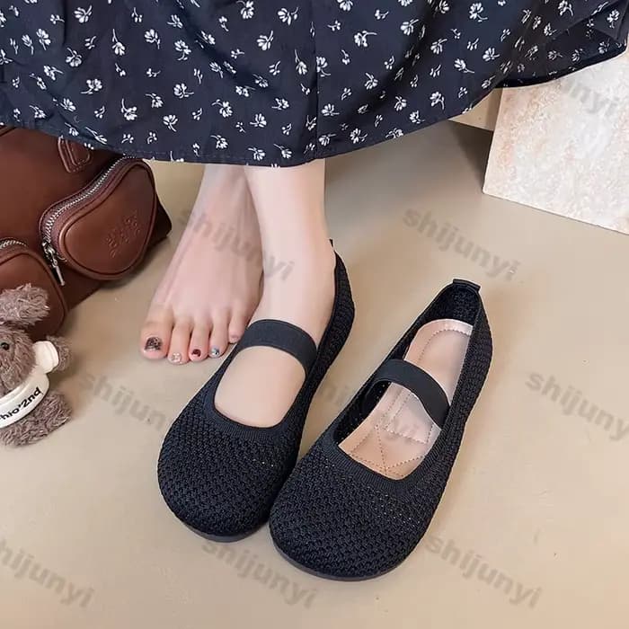 Sandales pour femmes 2025 été nouvelle maille respirant semelle souple antidérapant chaussures décontractées léger confortable mode sans lacet appartements