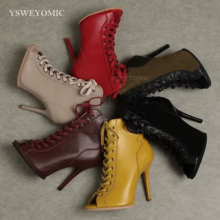 Pump Dance Heels, 8 couleurs différentes, kaki, noir, 9.5cm, 11cm, chaussures de danse de haute qualité pour femmes