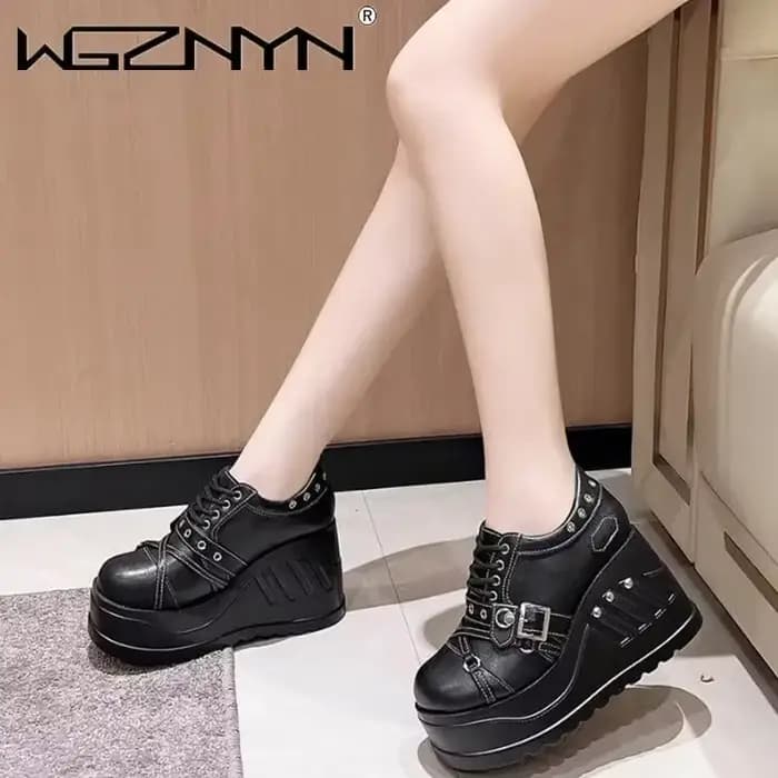 Chaussures à plateforme Mary Gasoline pour femmes, semelle optique, talons hauts compensés, fête, cosplay, designer, lolita, punk, gothique, escarpins, 2025, nouveau