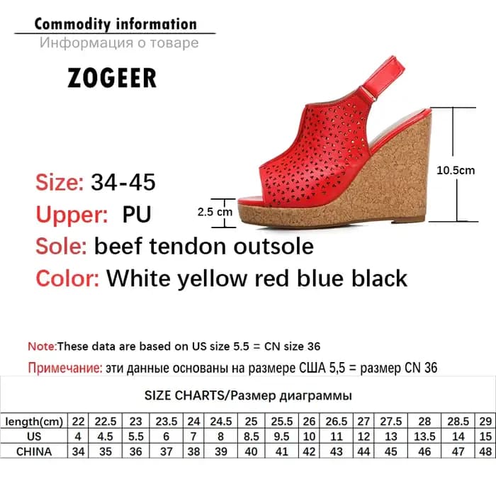 Sandales compensées à talons hauts pour femmes