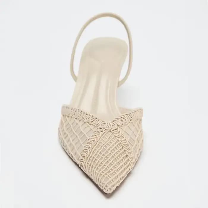 Escarpins confortables en maille tissée pour femme