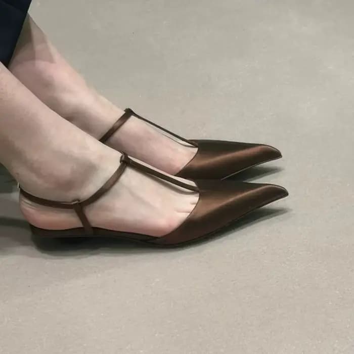 Chaussures pour femmes, sandales sexy à bout pointu, sandales confortables à talon bas, sandales tendance, simples, polyvalentes, grandes tailles, escarpins
