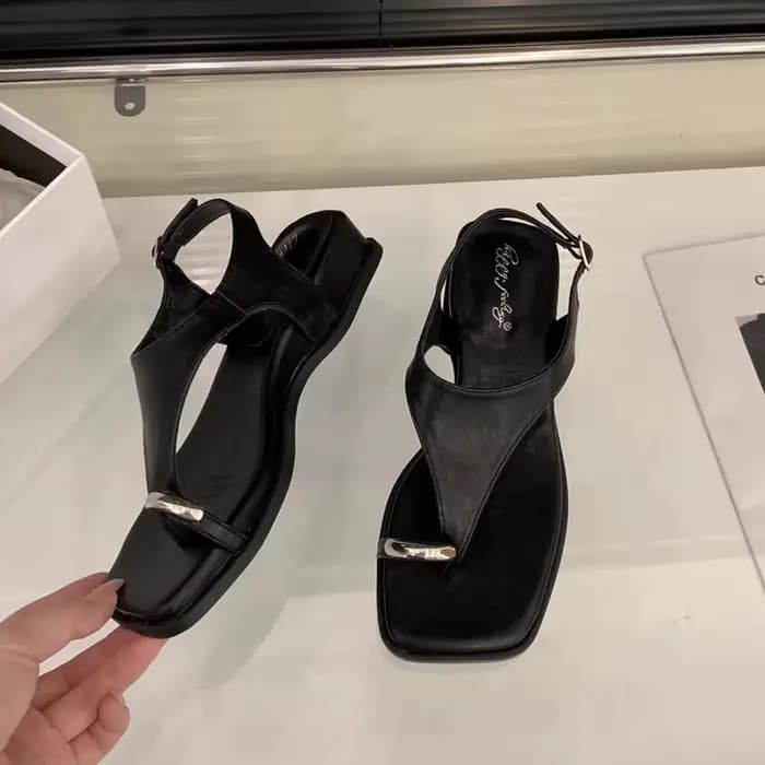 SUOJIALUN 2025 nouvelle marque femmes sandale mode bas talon compensé dames diapositives décontractées chaussures