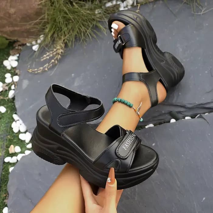 Femmes plate-forme sandales à talons compensés 2025 nouvelle mode chaussures confortables