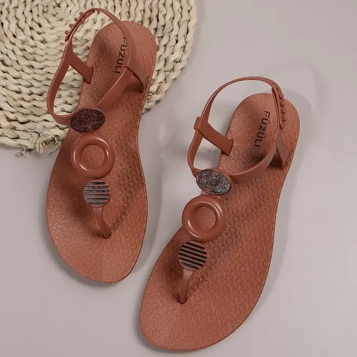 Sandales d'été pour femmes, chaussures plates, tongs bohème, pour vacances, plage, chaussures de rue pour filles, 2024