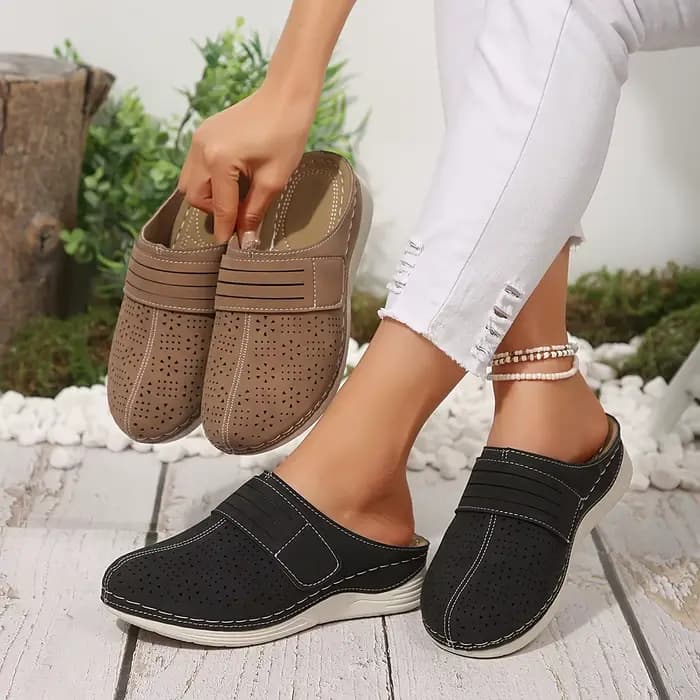 Mules de couleur unie de Style Vintage pour femmes