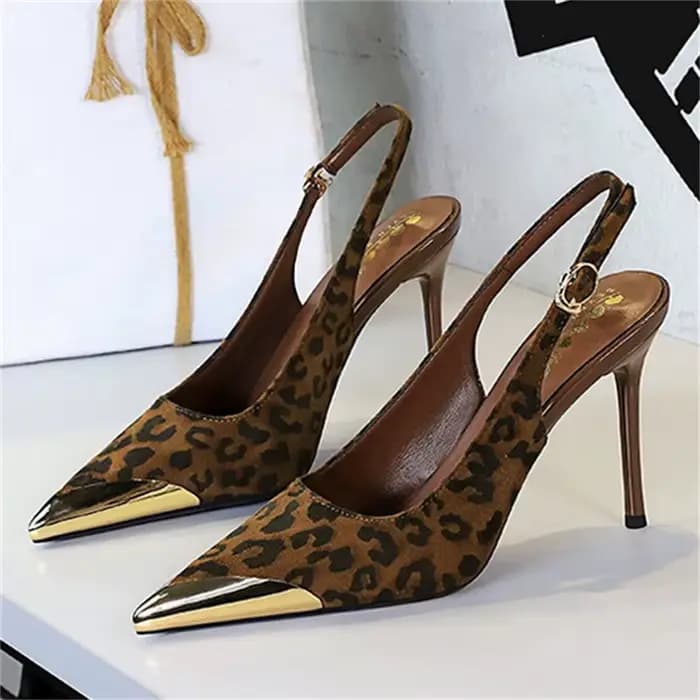 BIGTREE printemps mode creux femmes pompes élégant boucle Slingbacks fête talons fins Femme chaussures Zapatos Mujer