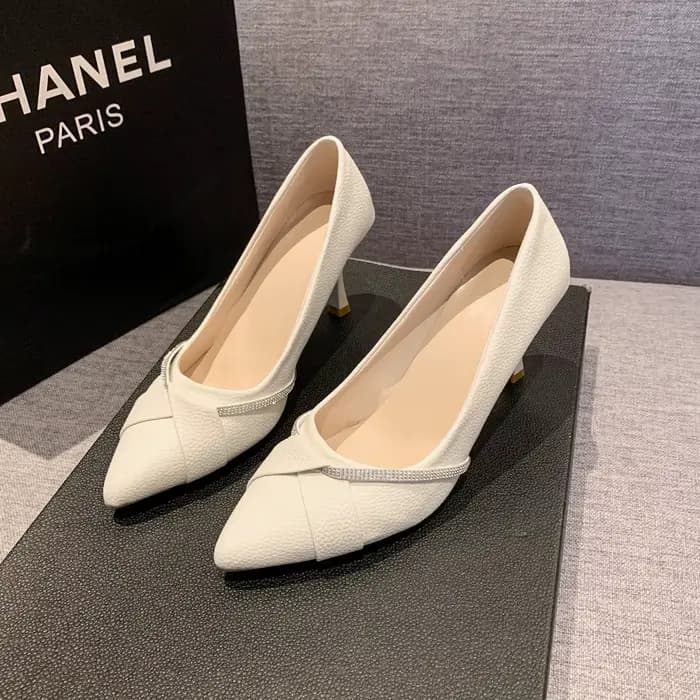 Escarpins pour femmes, Nouveau style 2025, Printemps Automne, à talon fin, bout pointu, ornés de strass, pour occasions professionnelles, étudiantes et cérémonies