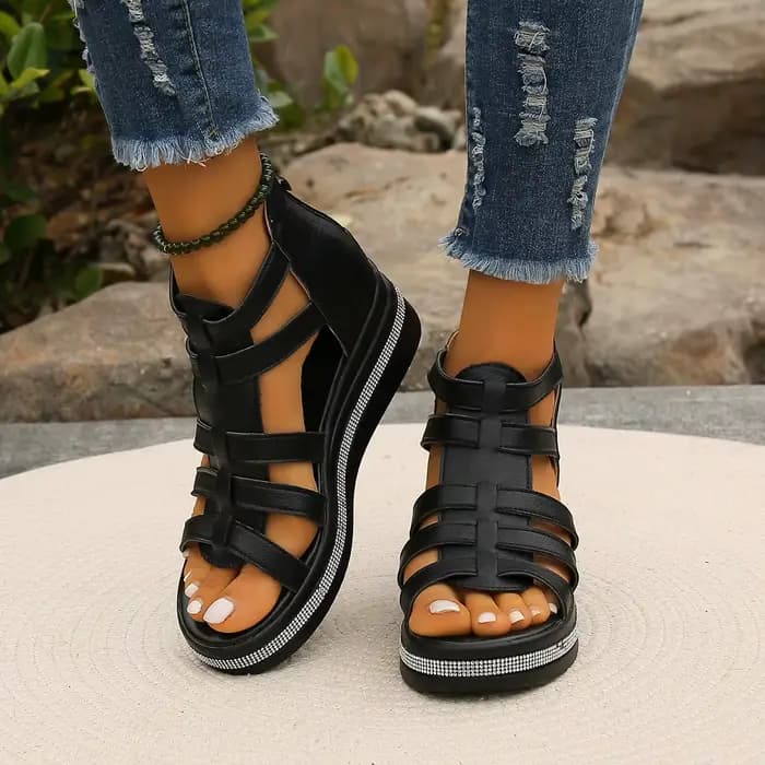 Sandales à l'offre elles compensées pour femmes