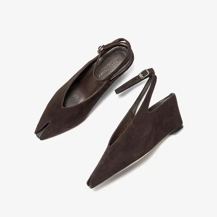 BEAUTODAY – escarpins fantaisie en daim de mouton pour femmes