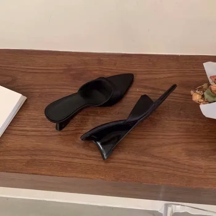 Chaussures pour femmes et jeunes filles, style pantoufle, mode été 2026, élégantes, à talons hauts, à talon compensé, à bout pointu, pour extérieur et banquets, 2018