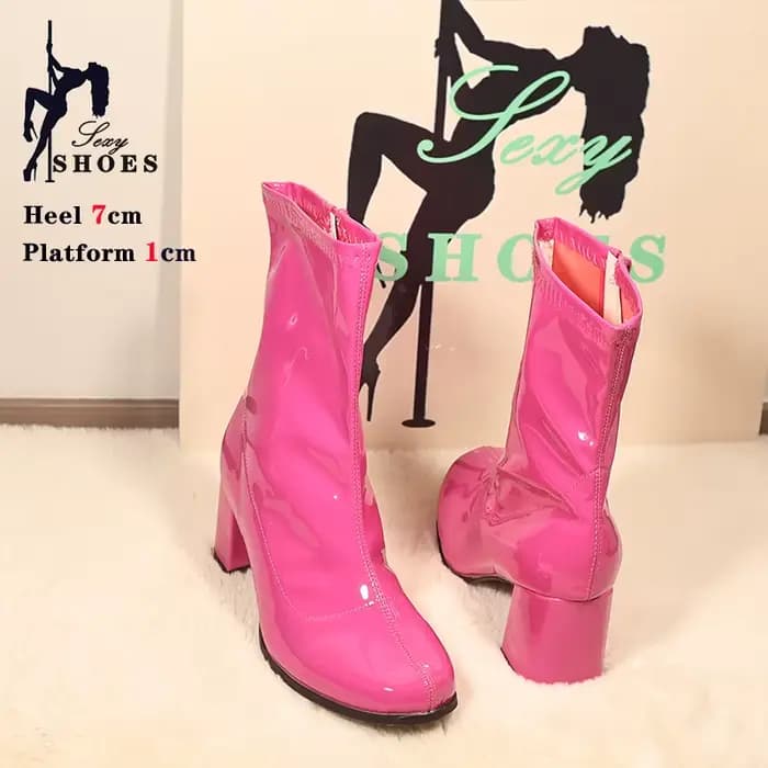 Bottes courtes zippées à talons hauts pour femmes