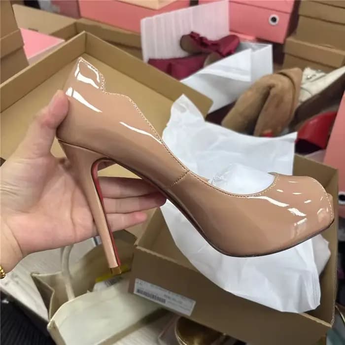 Femmes printemps Peep Toe talons hauts chaussures pour femme peu profonde bout pointu couleur unie plate-forme pompes Sexy dames fête chaussure de mariage