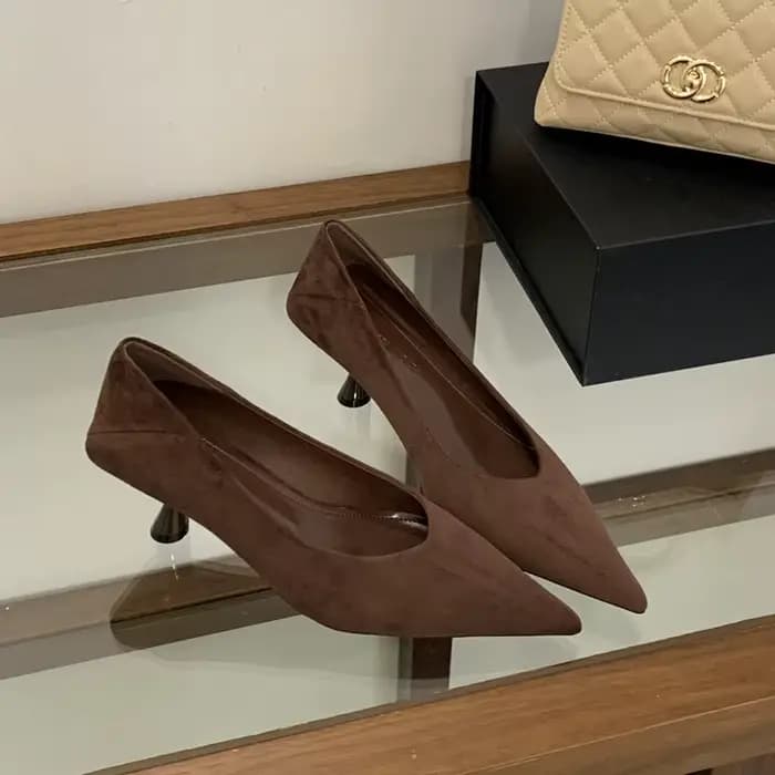 SUOJIALUN 2026 nouvelle marque femmes pompes chaussures mode bout pointu peu profond sans lacet bateau