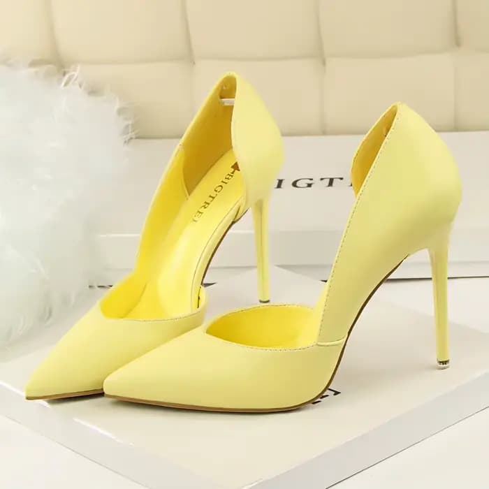 Escarpins en cuir à talons hauts de 10.5cm pour femmes