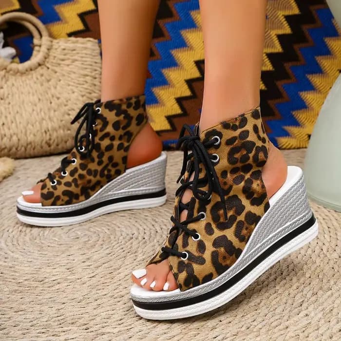 Sandales à talons compensés pour femmes