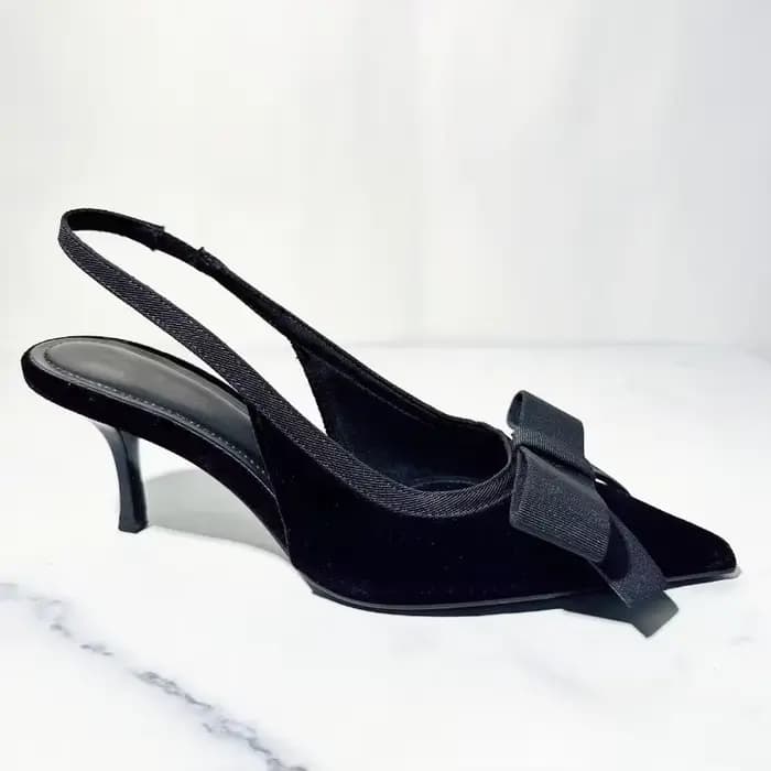 Escarpins à bride arrière à nœud fermé pour femmes