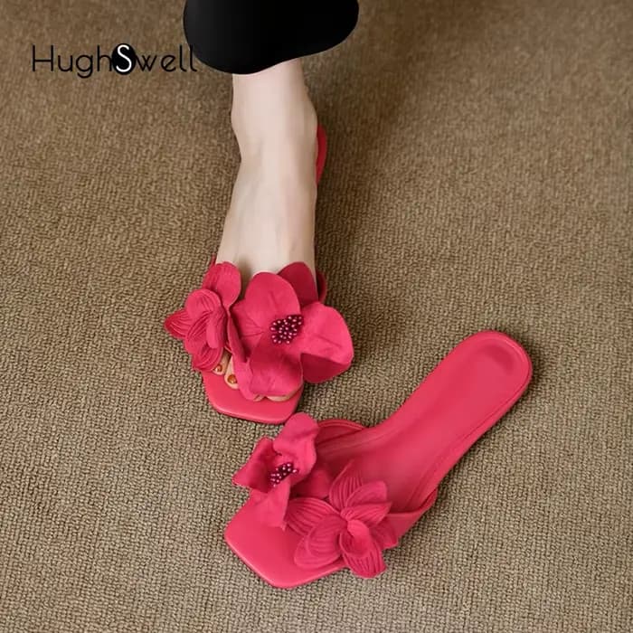 Pantoufles Mule à fleurs éternelles pour femmes