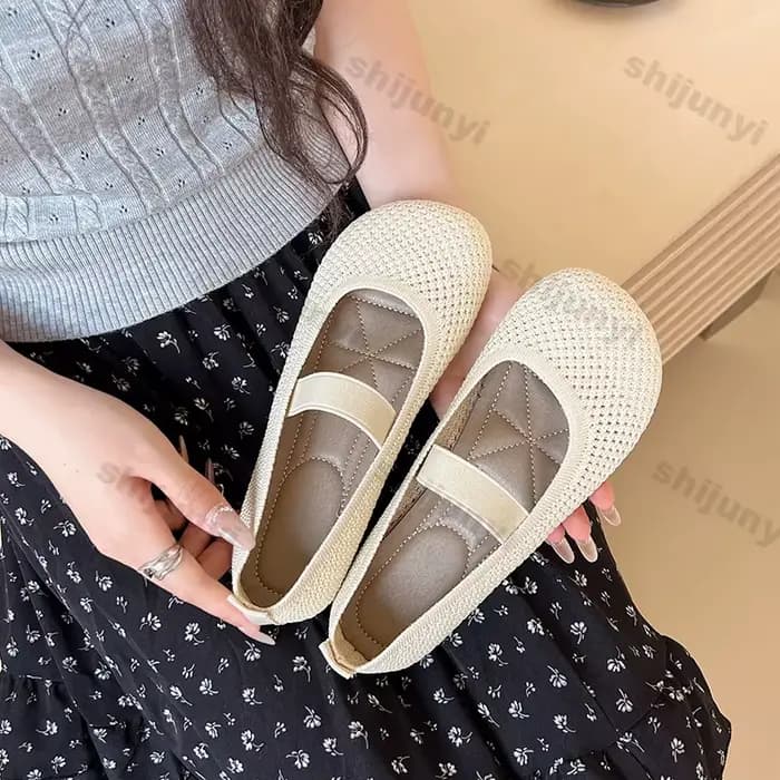 Sandales pour femmes 2025 été nouvelle maille respirant semelle souple antidérapant chaussures décontractées léger confortable mode sans lacet appartements