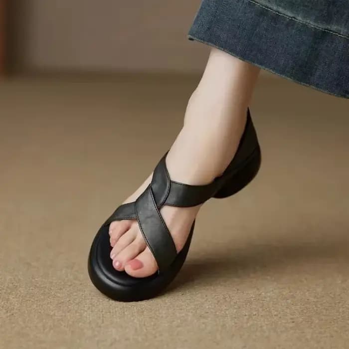 Sandales à plateforme à brides croisées pour femmes