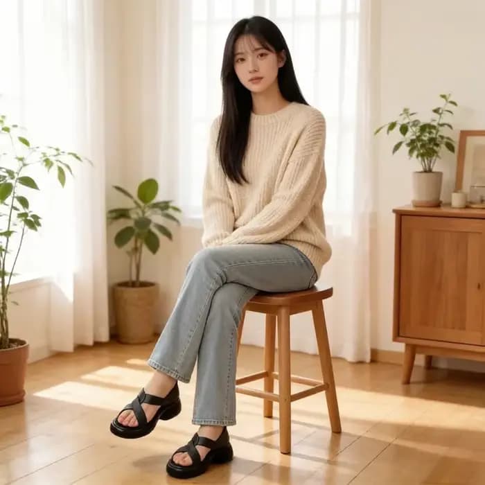 Sandales à plateforme à brides croisées pour femmes
