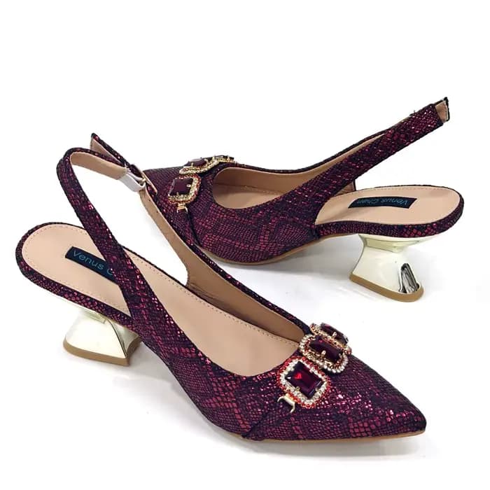 Ensemble de chaussures et sacs à talons hauts pointus en biscuits pour femmes