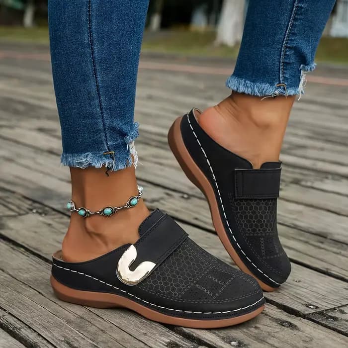 Sandales compensées chics pour femmes – Chaussures à plateforme à enfiler sans effort avec amorti confortable pour un style décontracté
