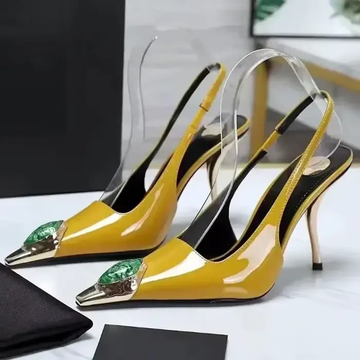 Escarpins de luxe en cuir verni pour femmes