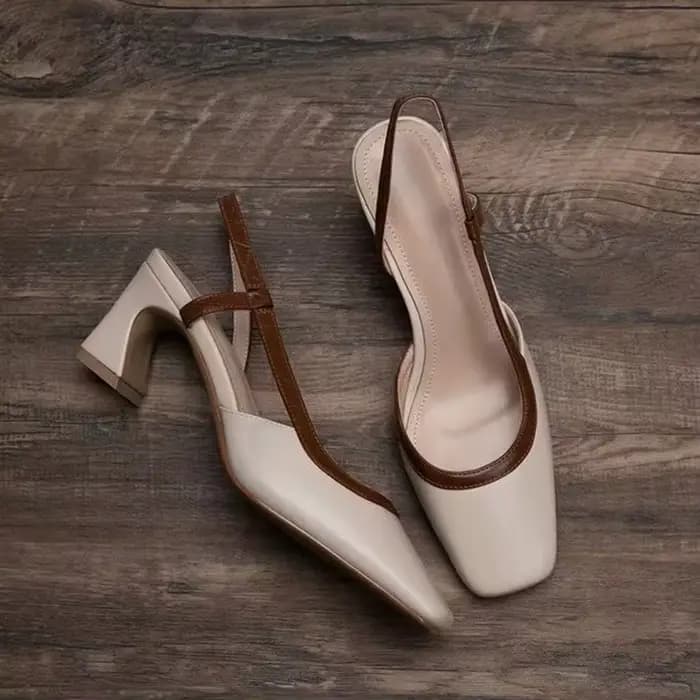 Sandales pour femmes à bout carré et talon épais