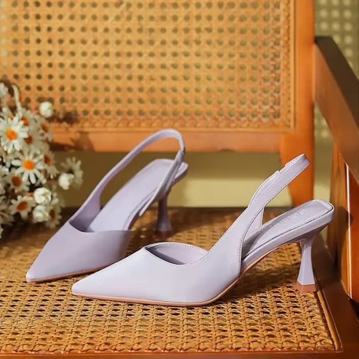 Dames chaussures violet été 2025 sandales fermées pour femmes pompes bout pointu bureau travail