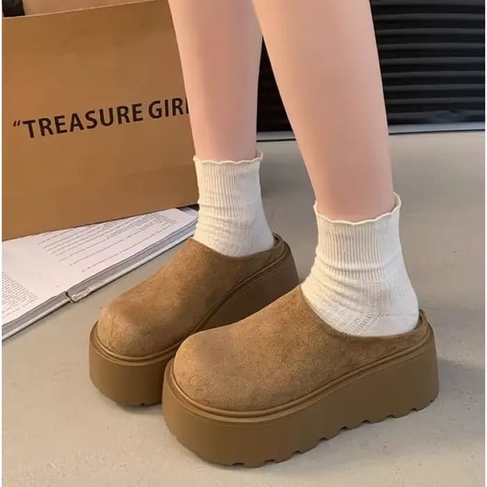 Nouvelles chaussures mule à plateforme à semelles épaisses pour femmes