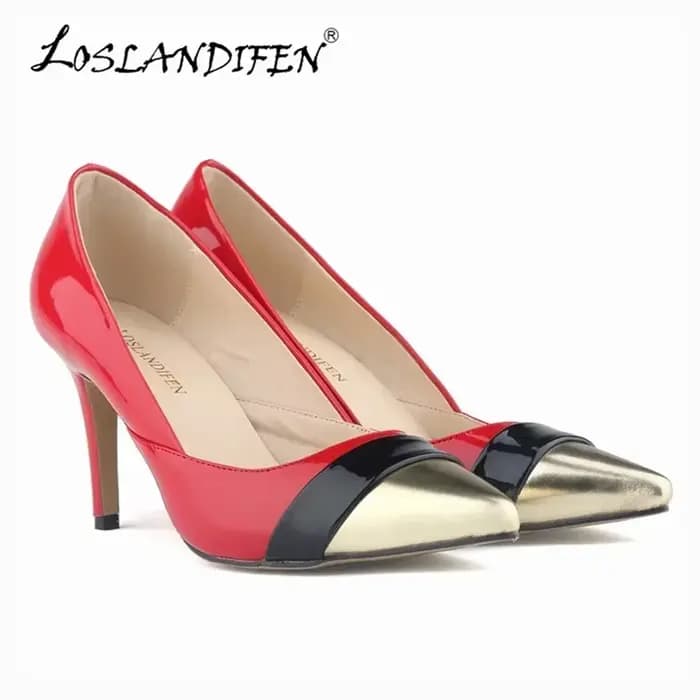 Femmes pompes mode Sexy or bout pointu talons hauts classique robe de soirée