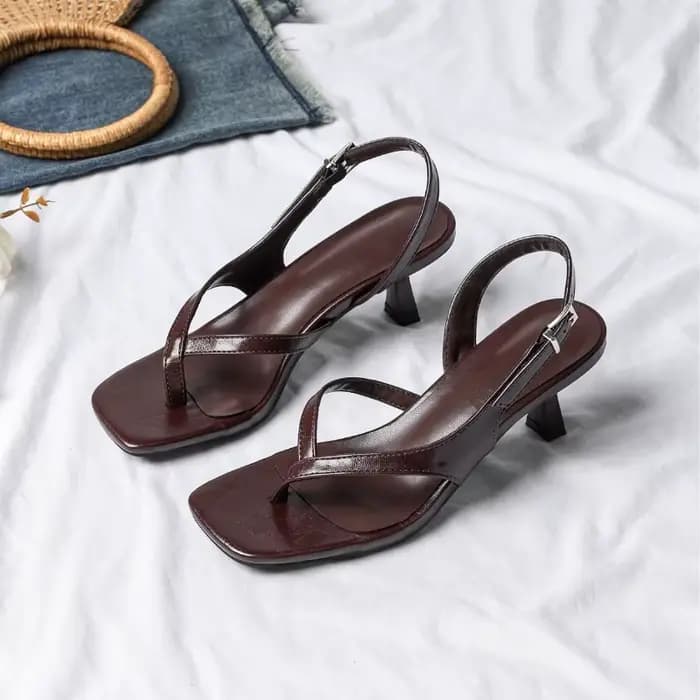Sandales pour femmes, sandales à talons hauts, style élégant, chaussures d'été pour femmes, confortables, respirantes, sandales à talons en PU