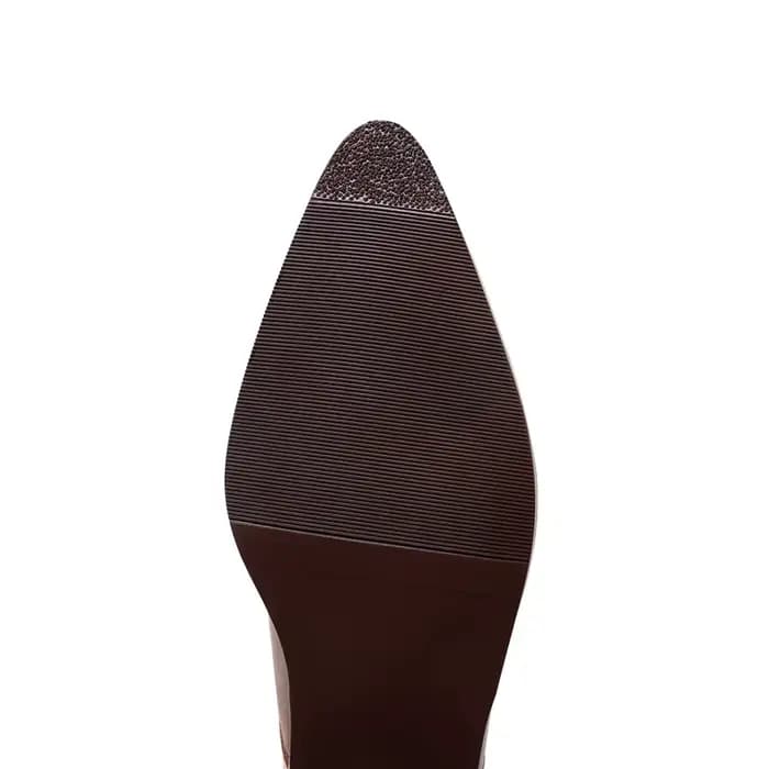 Kaky's-Pantoufles pointues en cuir de vache pour femmes