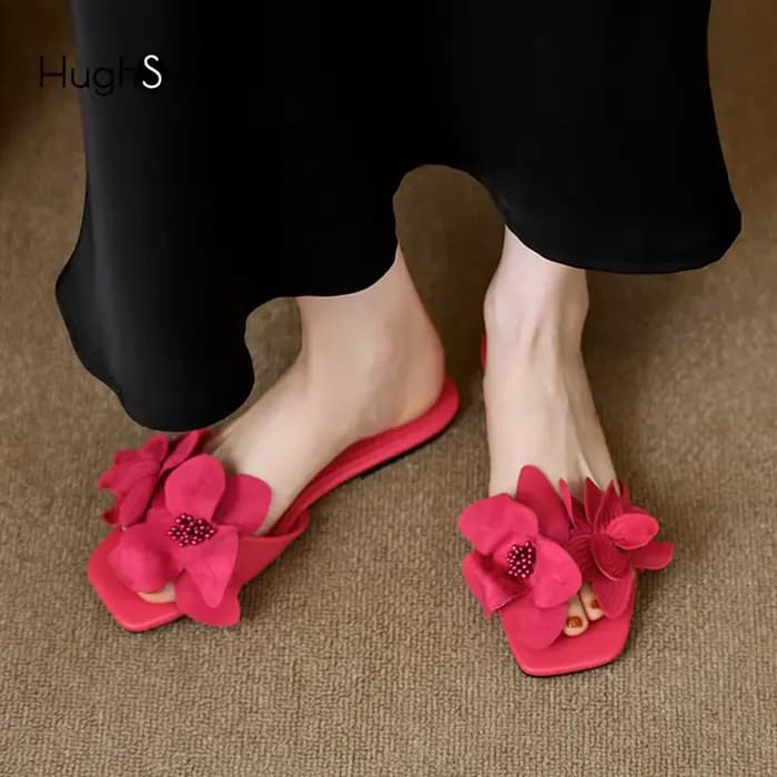 Pantoufles Mule à fleurs éternelles pour femmes