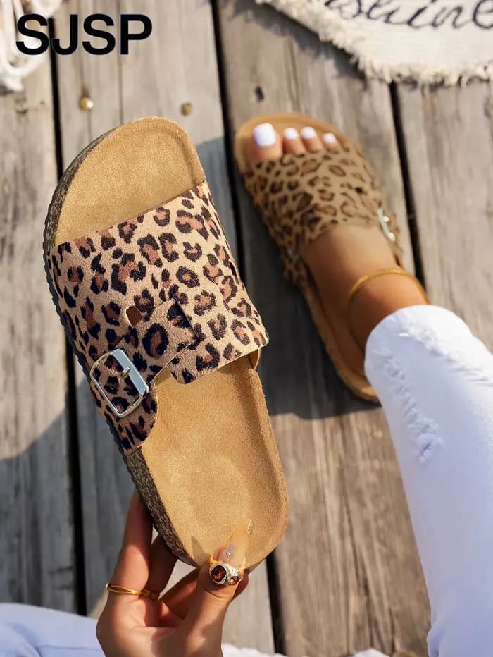 Sandales à bout ouvert pour toutes les saisons, pour l'extérieur, nouvelles sandales pour femmes printemps-automne, simples, décontractées, tendance, polyvalentes, sandales à semelle en liège bleues e